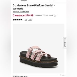 Pink Dr. Marten Sandal